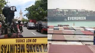 Top 10 world news today: Indonesia suicide attack, Suez Canal memes, and more