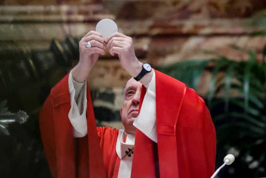 Pope braves pain