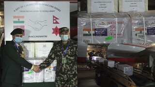 Nepal army receives 100,000 COVID-19 vaccine doses from India
