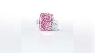 Largest purple-pink diamond ever to go on sale at Christie's Hong Kong auction 