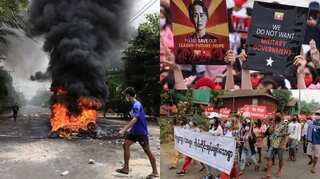 Myanmar military cracks down on protesters as junta leader in summit