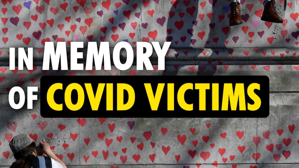 150,000 hearts painted in London to remember COVID victims | The National Covid Memorial Wall