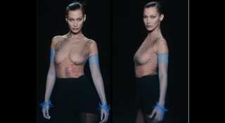 Bella Hadid stuns in virtually topless avatar in Mugler Spring Summer collection video