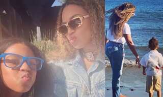 Beyonce shares rare photos with kids from a family day out in Malibu