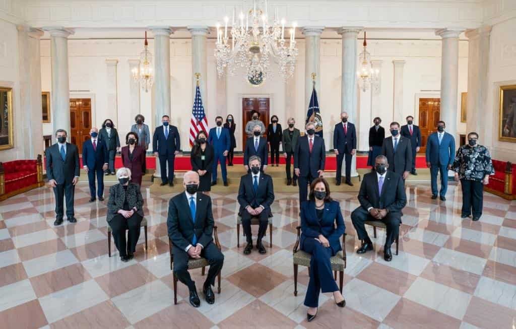 Biden holds first Cabinet meeting a day after proposing infrastructure plan Biden holds first Cabinet meeting a day after proposing infrastructure plan