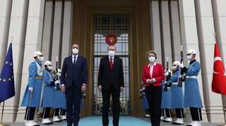 EU leaders meet Turkey's Erdogan for talks on migration, trade