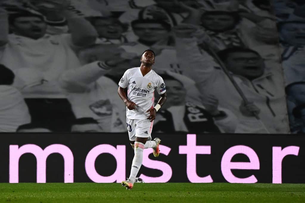 Vinicius double puts Real Madrid on top against Liverpool Vinicius double puts Real Madrid on top against Liverpool