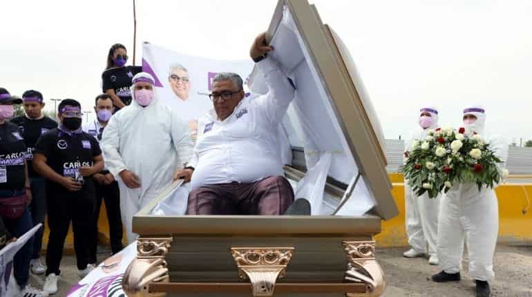 In pics: Why this Mexican election candidate kickstarted his campaign from a coffin
