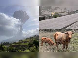 After volcanic eruption, ash spreads across St Vincent in Caribbean