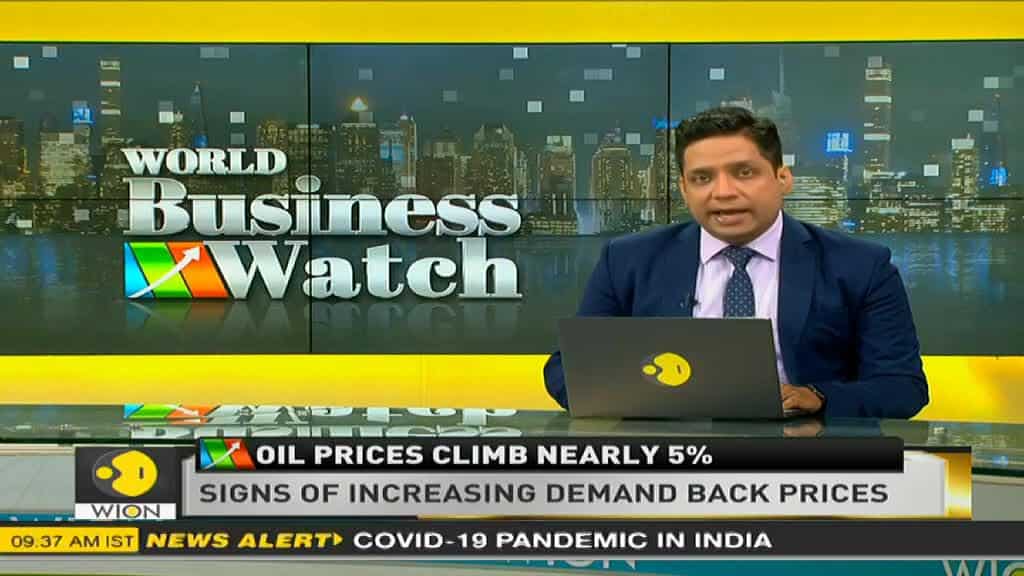 Oil price climbs nearly 5% on signs of increasing crude demand
