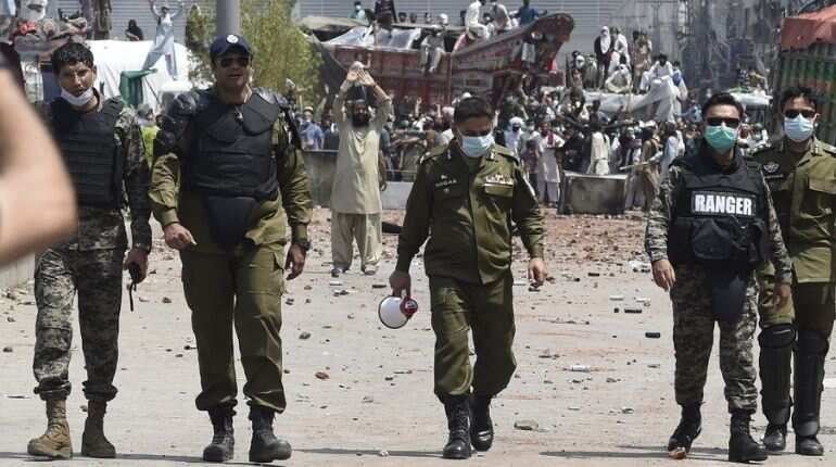Pakistan police officers taken hostage during anti-France protests: Officials Pakistan police officers taken hostage during anti-France protests: Officials