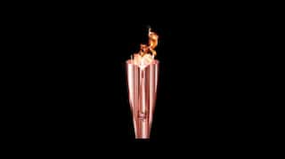 Olympic Torch taken through water and over a spectacular bridge