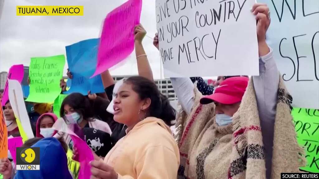 'We want asylum,' Migrants protest at Mexico border city, seeking entry to U.S.