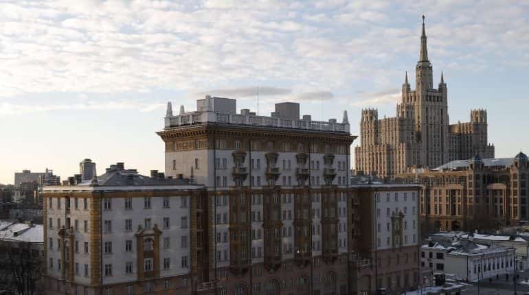 US embassy says it is forced to reduce consular services in Moscow US embassy says it is forced to reduce consular services in Moscow