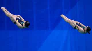 Tokyo welcomes foreign divers to test event, under close supervision