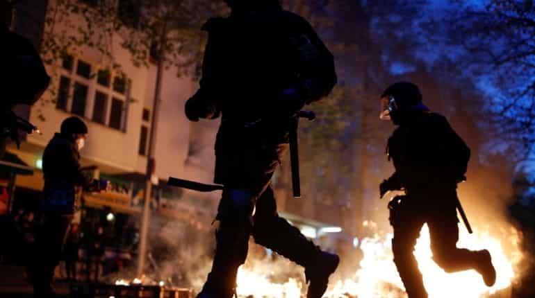 Berlin police condemn violence during May Day protests which injured 93 officers Berlin police condemn violence during May Day protests which injured 93 officers