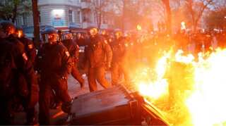 Police, protesters clash during May Day rallies in Berlin