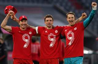 Mueller hails Bayern Munich's 'phenomenal' ninth league title in a row