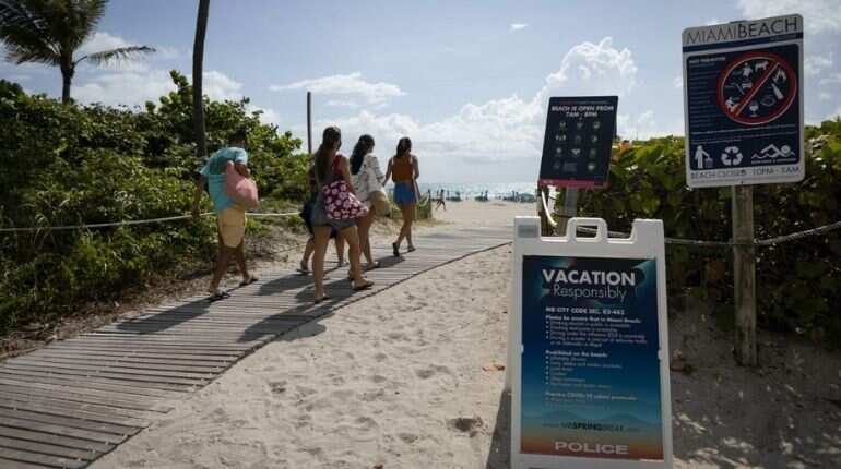'Vaccine tourists' fly in from abroad for injections on US beach 'Vaccine tourists' fly in from abroad for injections on US beach