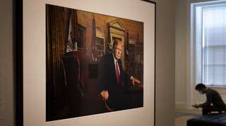 'Not orange': Donald Trump appears on walls of National Portrait Gallery