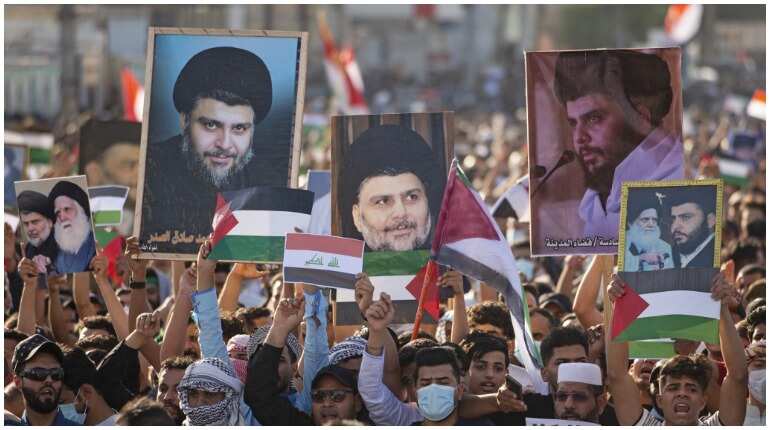 Iraq: Shiite cleric Moqtada Sadr mobilises thousands against Israel Iraq: Shiite cleric Moqtada Sadr mobilises thousands against Israel