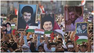 Iraq: Shiite cleric Moqtada Sadr mobilises thousands against Israel