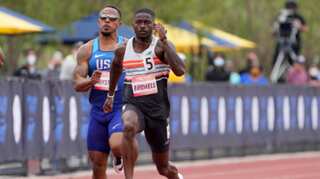Trayvon Bromell continues comeback to win Track Meet 100 metres
