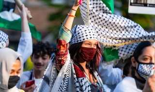 Bella Hadid slammed by Israel for joining pro-Palestinian march 