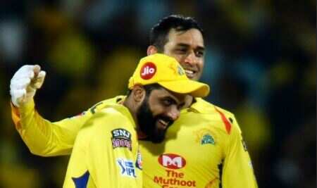 IPL 2021: MS Dhoni imitates Ravindra Jadeja's sword celebration, CSK all-rounder responds - Watch