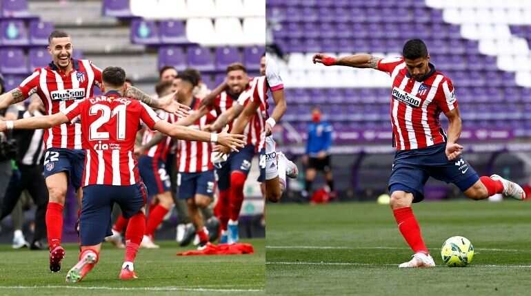 Football: Atletico Madrid clinch La Liga title thanks to Suarez winner Football: Atletico Madrid clinch La Liga title thanks to Suarez winner