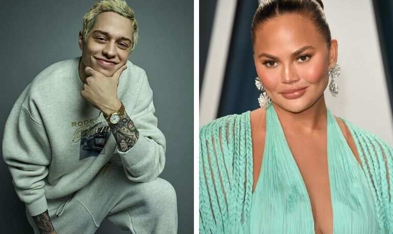 Pete Davidson jokingly calls out Chrissy Teigen during 'Saturday Night Live' Pete Davidson jokingly calls out Chrissy Teigen during 'Saturday Night Live'