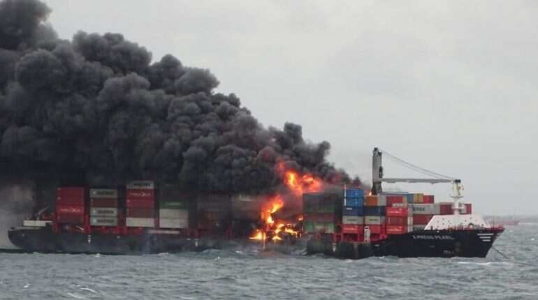 Ship fire off Colombo: Indian Coast Guard rushes assets, more on standby Ship fire off Colombo: Indian Coast Guard rushes assets, more on standby