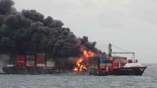 Ship fire off Colombo: Indian Coast Guard rushes assets, more on standby