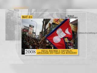 May 28 in history: Atom bombs in Pakistan, Nepal becomes a republic, and more