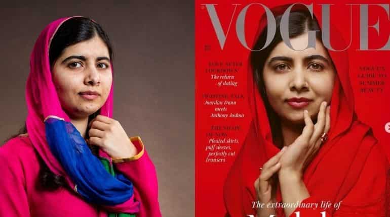 Nobel laureate Malala Yousafzai stuns in red as she features on British Vogue cover 