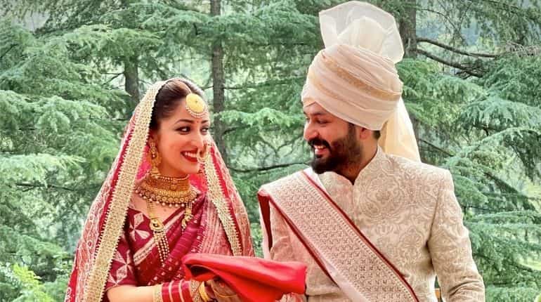 The bride wore red