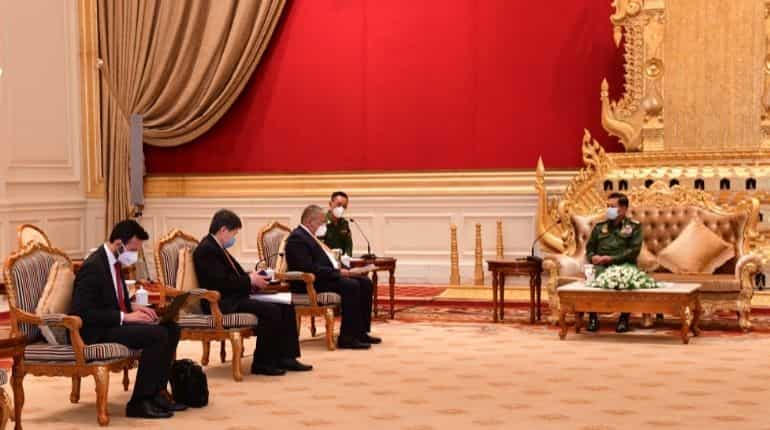 ASEAN envoys meet Myanmar junta leader to press for dialogue ASEAN envoys meet Myanmar junta leader to press for dialogue