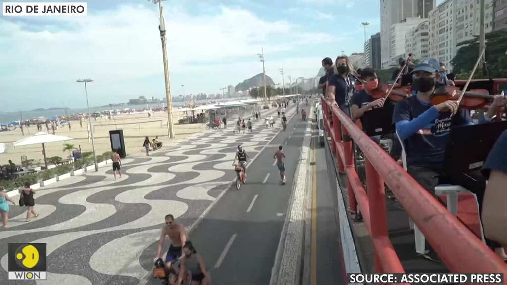 Mobile orchestra from favela plays throughout Rio