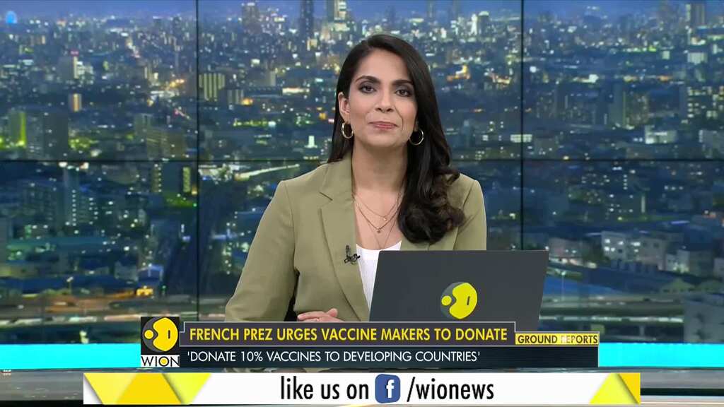 Macron calls for pharma giants to donate Covid vaccines