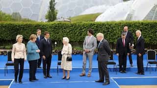 Britain's Queen Elizabeth hosts Biden at G7 reception