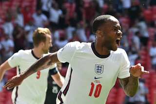 Football: Sterling breaks major tournament hex in Wembley 'back garden'