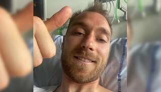 Football: Christian Eriksen provides health update from hospital after suffering cardiac arrest in Euro 2020 match