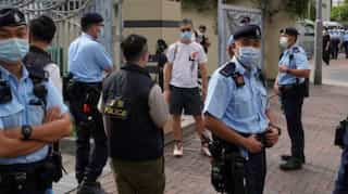 Hong Kong national security police raid student union office