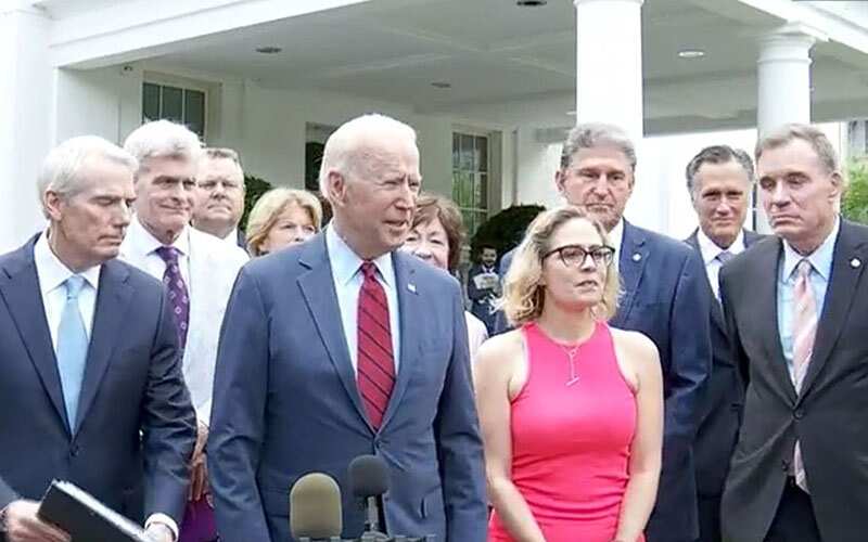Biden, senators tentatively agree on $1.2 trillion infrastructure plan