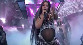 Cardi B reveals she's pregnant with second child with Offset during BET performance