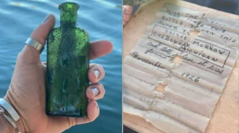 Michigan woman found a bottle from 1926 carrying a handwritten message. Then she found the writer's family.