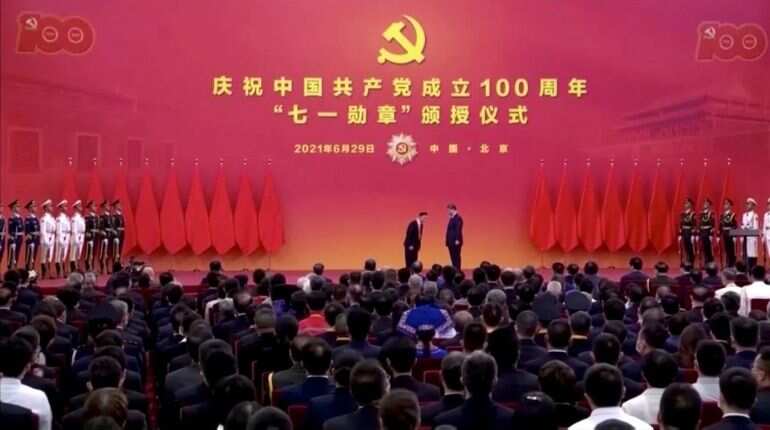 Chinese Communist Party awards medals in run-up to anniversary