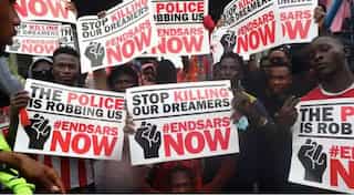 Nigerian model uses Russian beauty pageant as a platform to protest police brutality