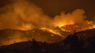 New wildfire explodes near California state capital