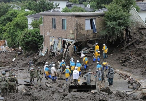 Self defence forces at the site